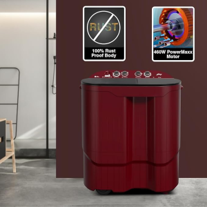 Godrej | ‎WSEDGE JAZZ 105 5.0 DB3 M CSRD | 10.5 Kg | 5 Star |  Semi-Automatic Top Load Washing Machine | Crystal Red