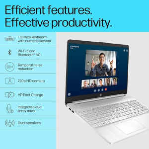 HP Laptop |15s-fq5326TU | 12th Gen Intel Core i3-1215U | 15.6 inch | FHD | Anti-Glare | 8 GB DDR4 | 512 GB SSD | Windows 11 | MSO| Natural Silver