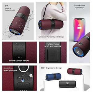 boAt | Stone | 1200 | 14W | Bluetooth Speaker | Maroon