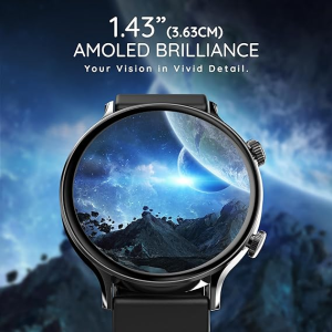 Pebble Vast | PFB207 | Amoled Display Always On Display BT Calling | MIDNIGHT GOLD