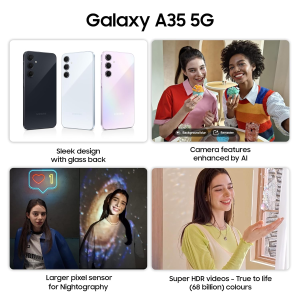 Samsung  Galaxy A35 5G | 8 GB |256 GB | Awesome Iceblue | SM-A356ELBKINS