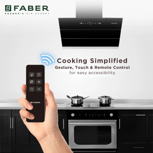 FABER Hood Comet | BLDC FL HC BK 90 |  Auto clean Chimney Auto Clean Wall Mounted Chimney