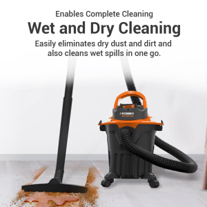 Eureka Forbes Wet And Dry Zeal Vacuum Cleaner | Black & Orange