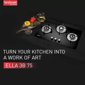 Hindware Ella Plus Glass Automatic Hob | 75 CM | 3 Burners