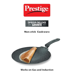 Prestige Omega Deluxe Granite  Non-Stick Dosa Tawa | 30cm | Black | 36862