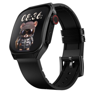 Fire Boltt ARC Smart Watch | 1.96 inch | AMOLED | Bluetooth | Black Leather | BSW186