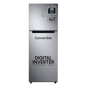 Samsung Convertible 3 In 1 Digital Inverter Frost-Free Double Door Refrigerator | 236 L | 3 Star | Clean Steel | RT28C3733SL/HL