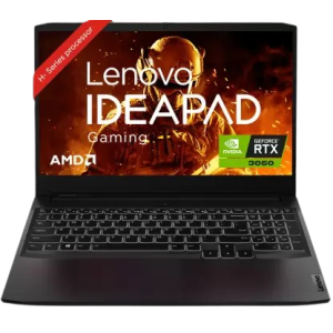 Lenovo IdeaPad Gaming Laptop | 3 Ryzen | 7 Octa Core | AMD R7-5800H | 8 GB | 512 GB | 4 GB Graphics | NVIDIA GeForce RTX 3050 | Shadow Black | 82K201Y8IN