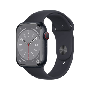 Apple Watch Series 8 Sports Band | 45 mm | Retina LTPO | OLED Display | Midnight Aluminum