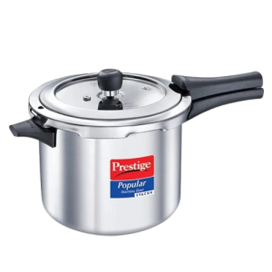 Prestige Popular Svachh  | Spillage Control | Stainless Steel | Pressure Cooker | Silver | 5 L