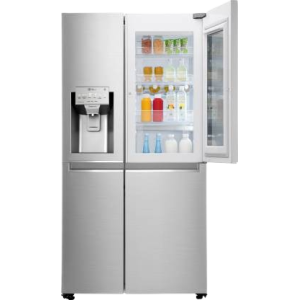 LG 668 L Frost Free Side by Side Refrigerator with with Instaview and Smart ThinQ | WiFi Enabled | Noble Steel | GC-X247CSAV