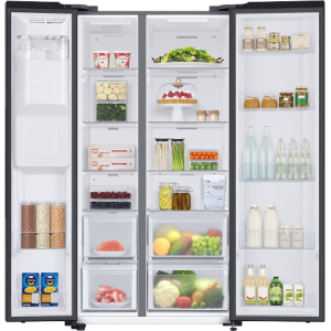 Samsung 633L Convertible 5 In 1 Digital Inverter Side by Side Refrigerator | RS78CG8543B1HL | Black Matt