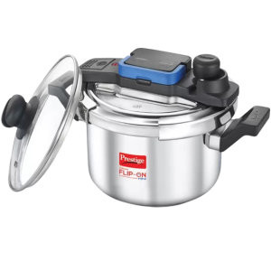 Prestige Svachh FLIP-ON Mini Induction Bottom Pressure Cooker  | 3 L | Stainless Steel