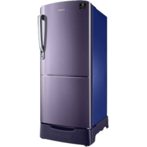 SAMSUNG 192 L Direct Cool Single Door 3 Star Refrigerator with Base Drawer | RR20T182YUT/HL | Pebble Blue