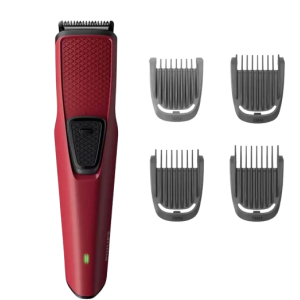 PHILIPS | BT1235/15 Trimmer 60 min Runtime 5 Length Settings | Maroon