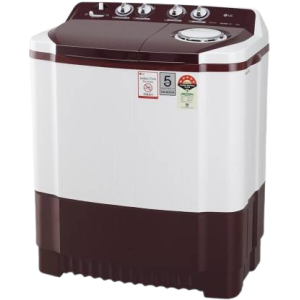 LG 8 kg Semi Automatic Top Load White-P8030SRAZ | Maroon