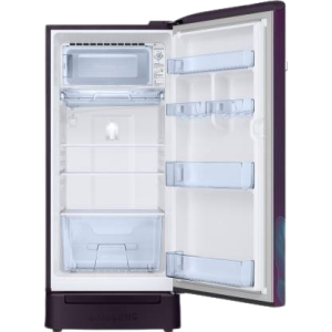 SAMSUNG 198 L Direct Cool Single Door 5 Star Refrigerator with Base Drawer | RR21T2H2W9R/HL | Paradise Purple