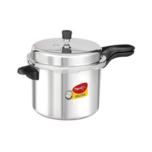 Pigeon by Stovekraft Deluxe Aluminium Outer Lid Pressure Cooker | 7.5 Litres | Silver