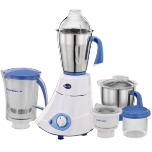 Preethi Blue Leaf MG139 750 W Mixer Grinder 4 Jars | White and Blue