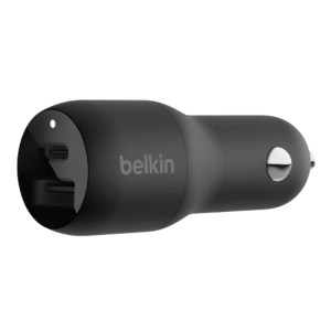 Belkin Dual USB C Car Charger | 42W PD | Black | CCB005QCBK