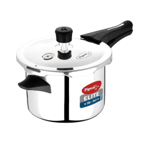 Pigeon by Stovekraft Elite Shine 4 L Tri-Ply Body Outer Lid Pressure Cooker