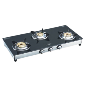 V-GUARD Gas Stove | 3 Burner | Black | VGS3D