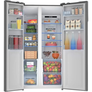 Haier Frost Free 570 L Side By Side refrigerator | HRF-622KS HR/NF 570L SBS | Black Steel