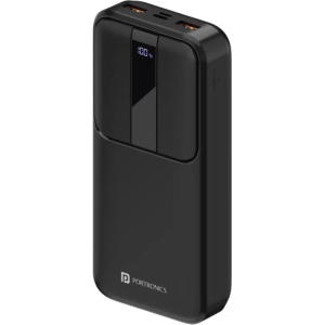 Portronics Power Bank | 20000 mAh | 22.5 W | Lithium Polymer | Black