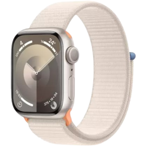 Apple Watch Series 9 GPS 41mm Starlight Aluminium Case with Starlight Sport Loop | Starlight Sport Strap