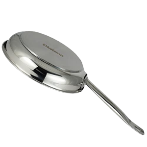 Blueberrys | 24 cm | Stainless Steel Fry Pan | Induction Base | Silver