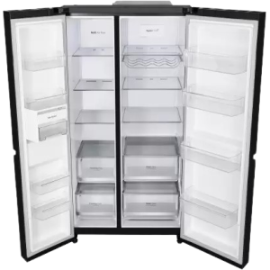 LG Frost Free Side by Side Refrigerator | GL-B257DBMX | 655 L | Black Glass