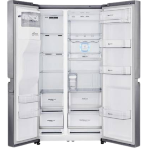 LG 668 L Frost Free Side by Side Refrigerator with with Hygiene Fresh+ and Smart ThinQ |WiFi Enabled | Shiny Steel | GC-L247CLAV